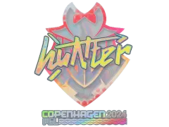 Наклейка | huNter- (голографическая) | Копенгаген-2024