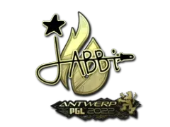 Klistermärke | jabbi (Gold) | Antwerp 2022