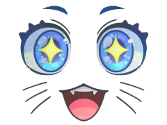 Aufkleber | Kawaii-Augen (Glitzer)