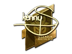 Наклейка | kennyS (золотая) | Бостон-2018