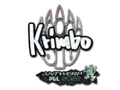 Pegatina | Krimbo (purpurina) | Amberes 2022