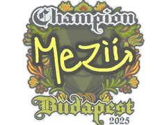 Sticker | mezii (Champion) | Budapest 2025