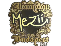 Sticker | mezii (Gold, Champion) | Budapest 2025