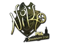 Наліпка | NiKo (золота) | Стокгольм 2021