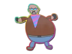 Naklejka | Kiepsko narysowany agent Leet Crew (hologramowa)
