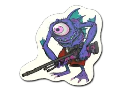 Klistermärke | Purple Cyclawps