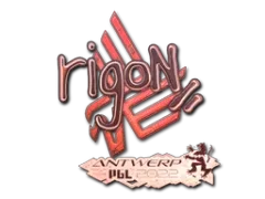 Наклейка | rigoN (голографическая) | Антверпен-2022