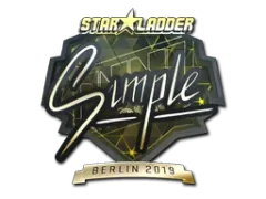 Sticker | s1mple (Gold) | Berlin 2019