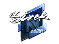 Наліпка | SIXER (лискуча) | Бостон 2018