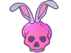 Sticker | Skull Bunny (Glitter)