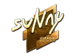 Наклейка | suNny (золотая) | Бостон-2018