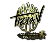 Pegatina | tiziaN (dorada) | Amberes 2022