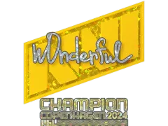 Naklejka | w0nderful (brokatowa, mistrz) | Kopenhaga 2024