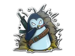 Pegatina | Pingüino guerrero