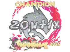 Наклейка | zont1x (с блёстками, чемпион) | Шанхай-2024