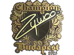 Sticker | ZywOo (Gold, Champion) | Budapest 2025
