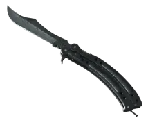 Butterflymesser (★) | Damaszener Stahl