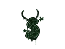 Grafiti precintado | Colgante con dólar
