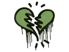 Sealed Graffiti | Broken Heart (Battle Green)