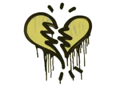 Grafiti precintado | Corazón roto