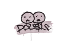 Graffiti scellé | Double (Rose cochon de guerre)