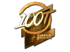 Sticker | 100 Thieves (Gold) | Boston 2018