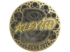 Sticker | alex666 (Gold) | Cologne 2026