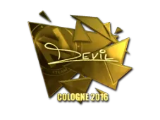 Sticker | DEVIL (Gold) | Cologne 2016