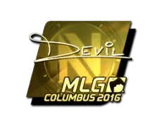 Sticker | DEVIL (Gold) | MLG Columbus 2016