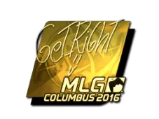 Sticker | GeT_RiGhT (Gold) | MLG Columbus 2016