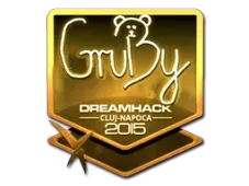 Sticker | GruBy (Gold) | Cluj-Napoca 2015