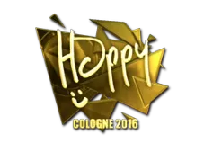 Sticker | Happy (Gold) | Cologne 2016