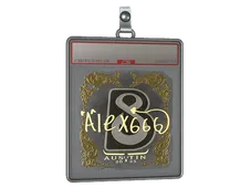Sticker Slab | alex666 (Gold) | Austin 2025