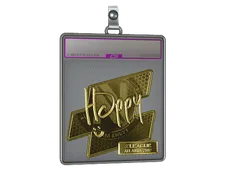 Sticker Slab | Happy (Gold) | Atlanta 2017