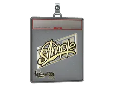 Sticker Slab | s1mple (Gold) | Paris 2023