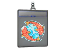 Sticker Slab | Twin Koi