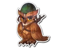 Sticker | Hibou de guerre