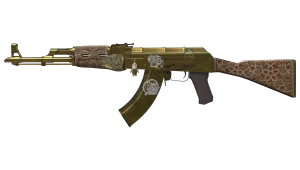 Souvenir AK-47 | Gold Arabesque (Battle-Scarred)