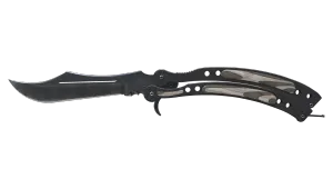 Butterfly-kniv (★) | Black Laminate (Lidt slidt)