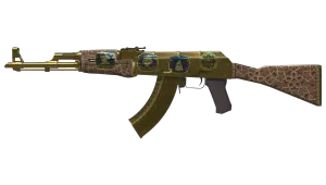Souvenir AK-47 | 黄金藤蔓 (战痕累累)