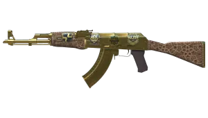 Souvenir AK-47 | Guld Arabesque (Afprøvet i marken)