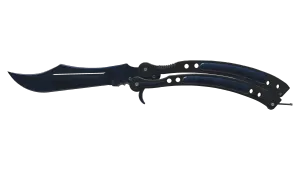 Butterfly-kniv (★) | Blue Steel (Lidt slidt)