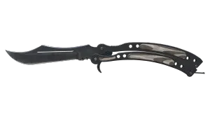 Cuchillo Mariposa ★ | Laminado Negro (Casi nuevo)