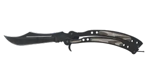 ★ Butterflykniv | Black Laminate (Minimalt slitage)