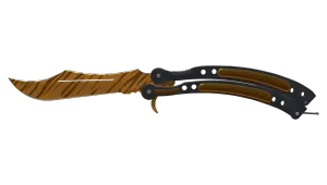 Butterfly-kniv (★) | Tiger Tooth (Fabriksny)