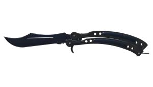 ★ Butterflykniv | Blue Steel (Välanvänd)
