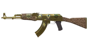 Souvenir AK-47 | Guld Arabesque (Afprøvet i marken)