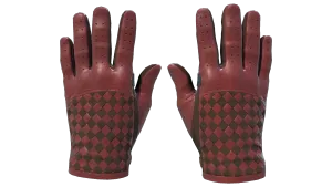 Guantes de conductor ★ | Entrelazado carmesí (Casi nuevo)
