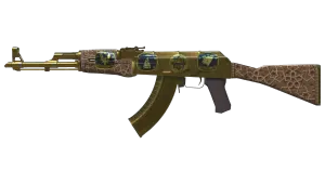Souvenir AK-47 | Gold Arabesque (Battle-Scarred)