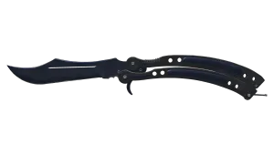Cuchillo Mariposa ★ | Azul metalizado (Deplorable)
